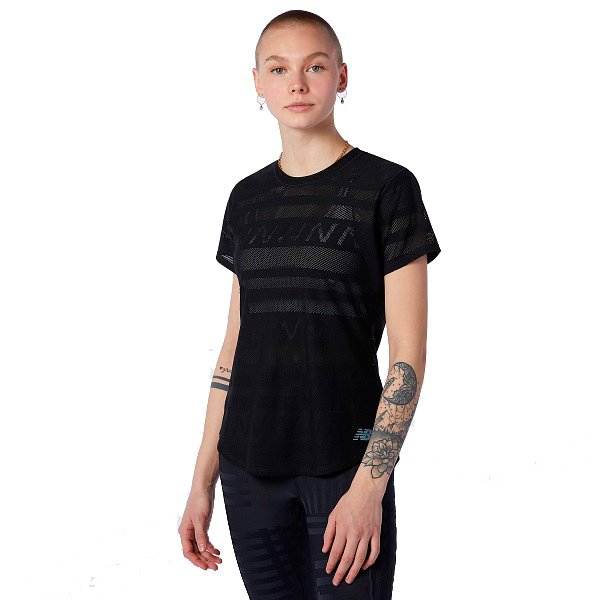 New Balance Speed Jacquard T-shirt Dame, sort